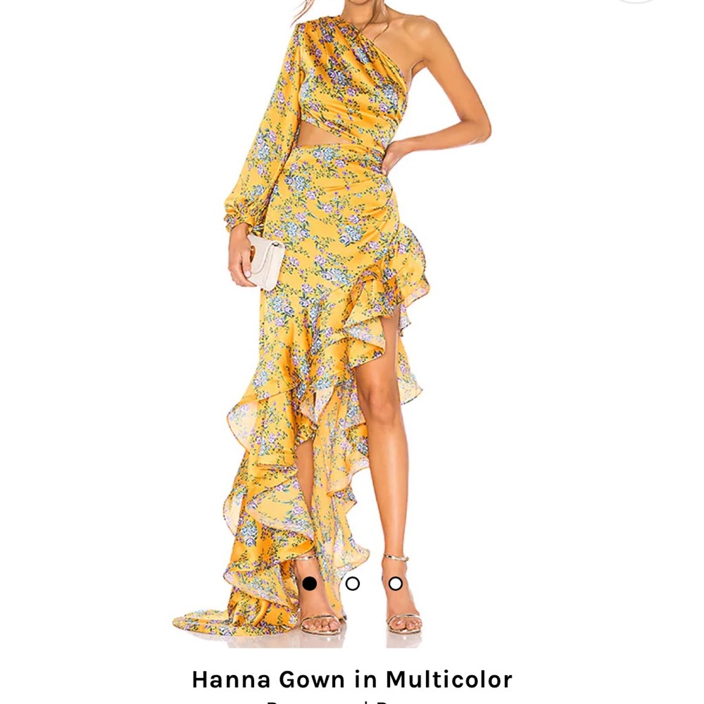 Yellow floral dress unworn xs